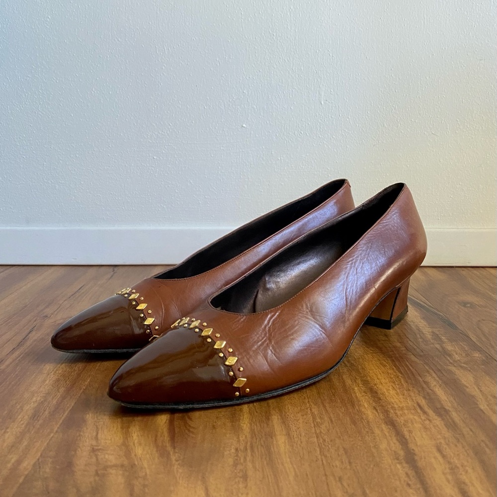 VTG VAN ELI Leather Two Toned Heels